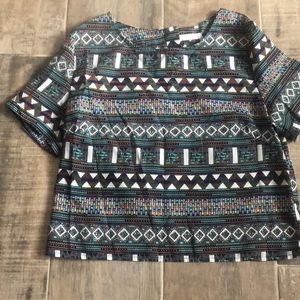 Earth Toned Print Top